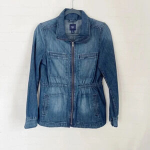 GAP FACTORY‎ Denim Utility Jacket in Medium Indigo